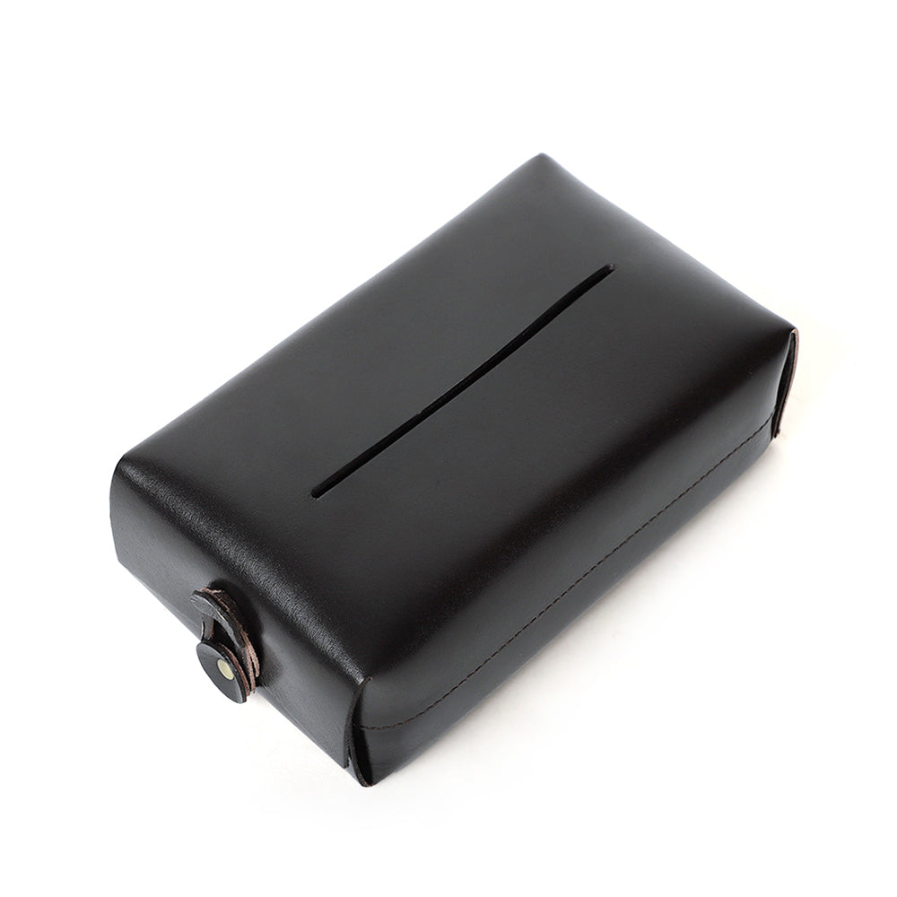 Vintage Genuine Leather Tissue Holder Case | Elegant Leather Tissue Box Storage
