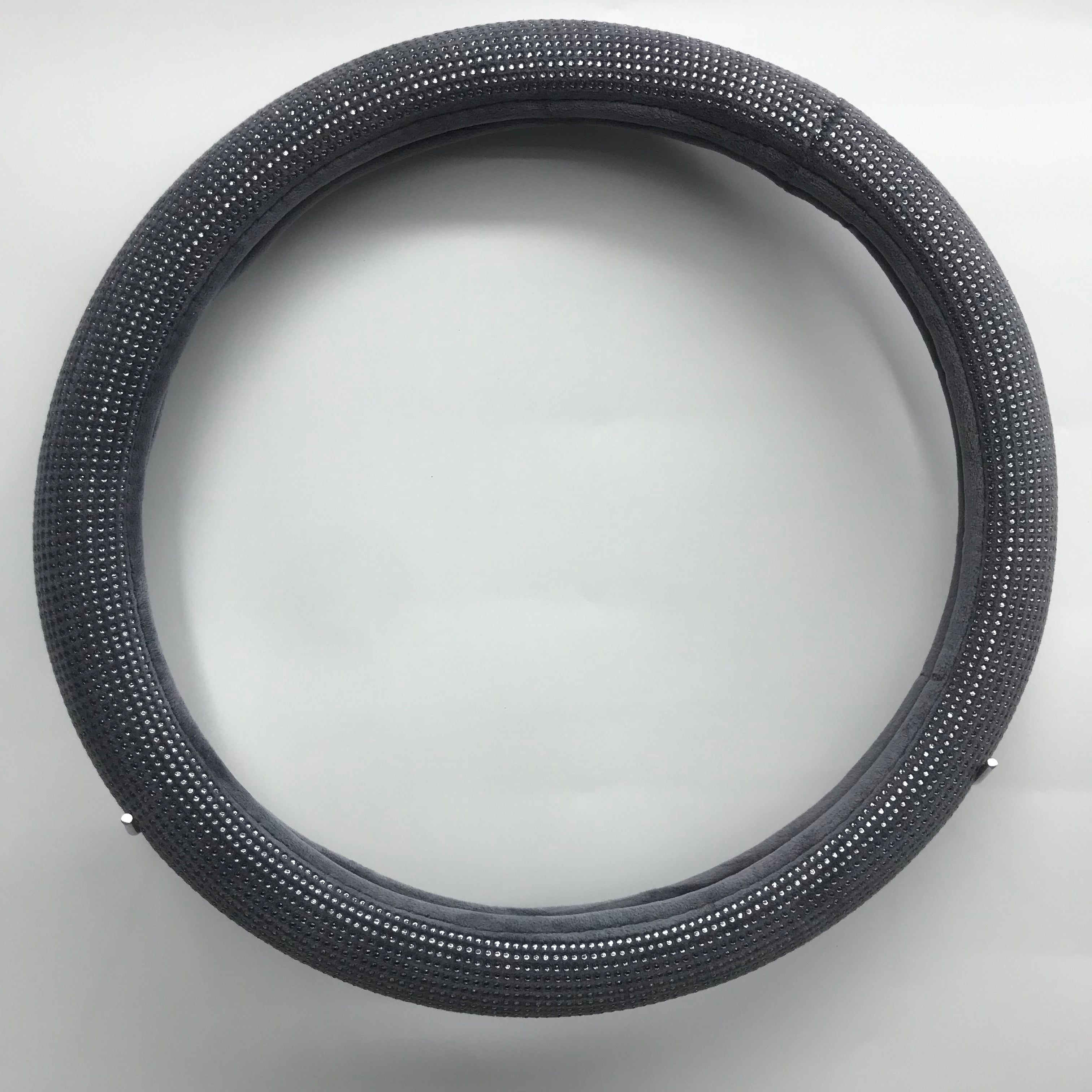 Bling Bling Crystal Warm Plush With Diamond Car Steering Wheel Cover for Girls - Delicate Leather