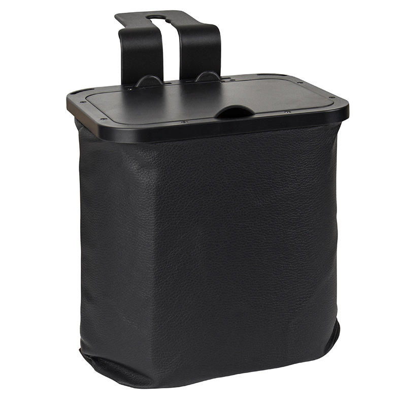 Waterproof Car Trash Can Garbage Bag with Storage Pockets - Delicate Leather