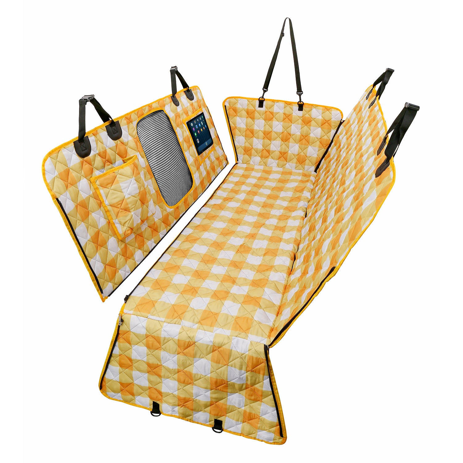 Luxury Waterproof Protector Active Pets Dog Car Seat Cover for Back Seat - Delicate Leather