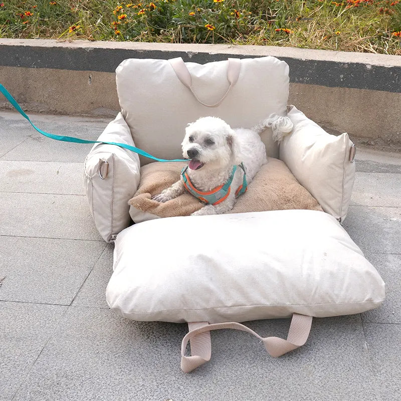 2024 Large Portable Breathable Dog Nest Crate Pet Dog Car Booster Seat Bed