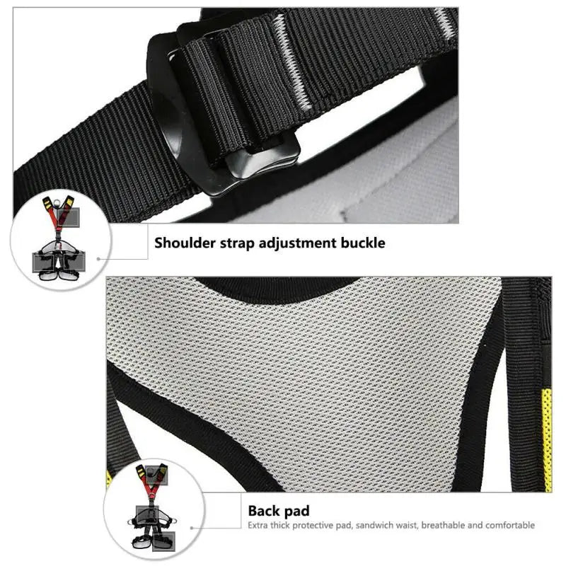 Advanced Full-Body Climbing Harness - Premium Safety Belt for Mountaineering, Downhill, Aerial Work, and Outdoor Rappelling - Durable Protection Equipment for Expansion Activities
