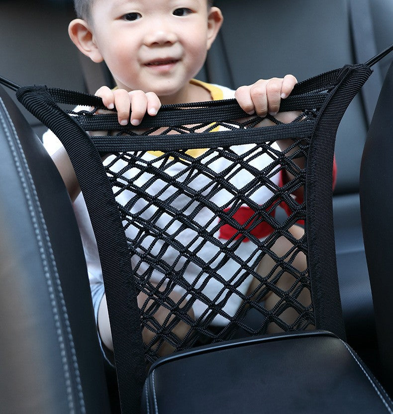 Multifunctional Car Seat Organizer - Net Pocket Back Net Bag Mesh Organizer Handbag Holder - Delicate Leather