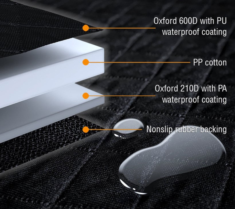 Back Seat Extender Dog Car Seat Cover Camping Air Mattress Hammock Travel Bed Non-Inflatable Car Bed Mattress for Car SUV Truck - Delicate Leather