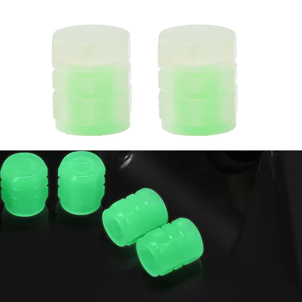 Luminous Tire Valve Hat - Glowing Dust Proof Cover Car Tire Wheel Hub Auto Accessories - Delicate Leather