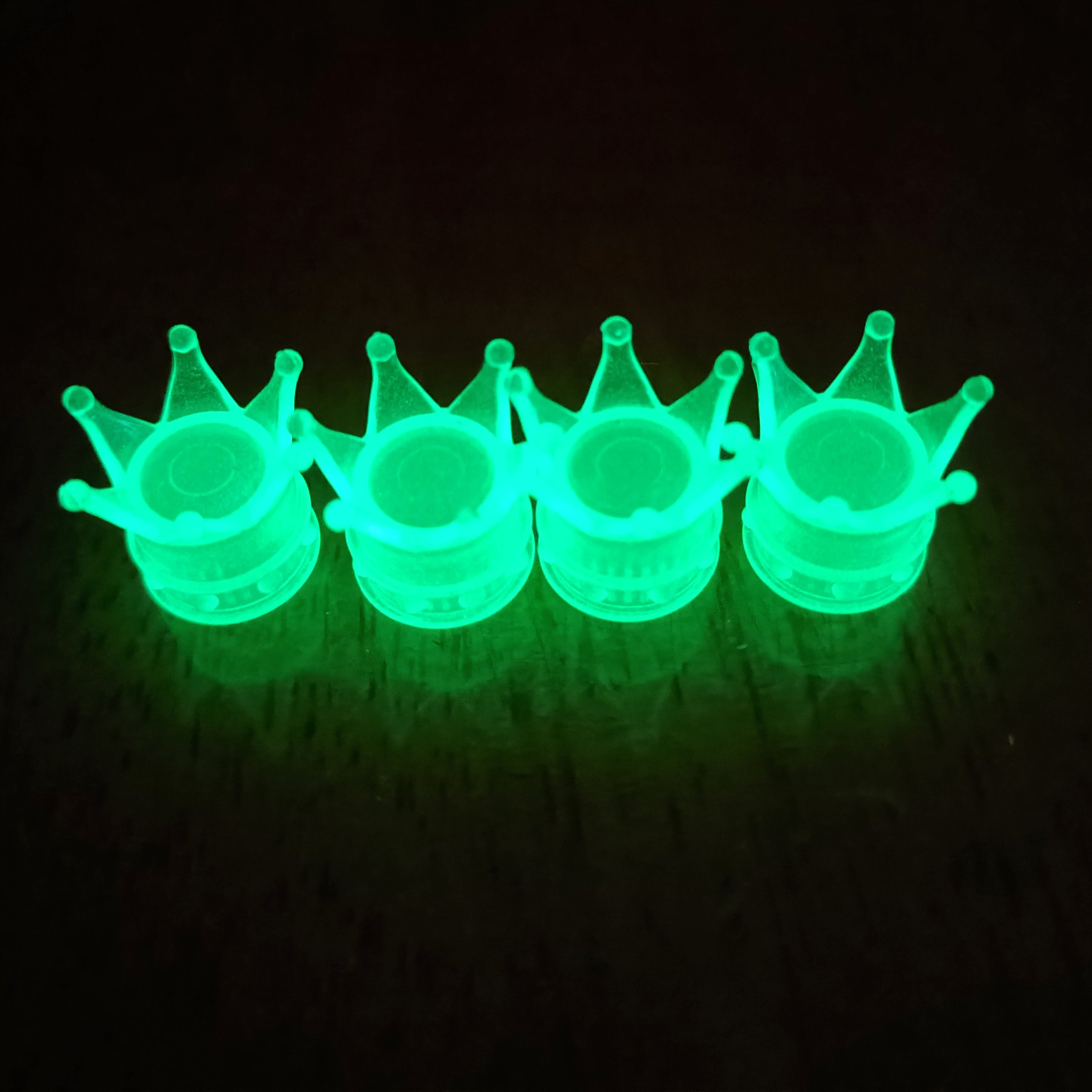 Crown Luminous Universal Fluorescent Anti-theft Tire Air Valve Stem Dust Cover Car Tire Valve Caps