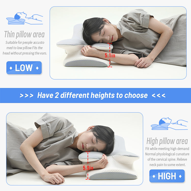 100% Polyester Ergonomic Orthopedic Neck Support Cervical Pillow