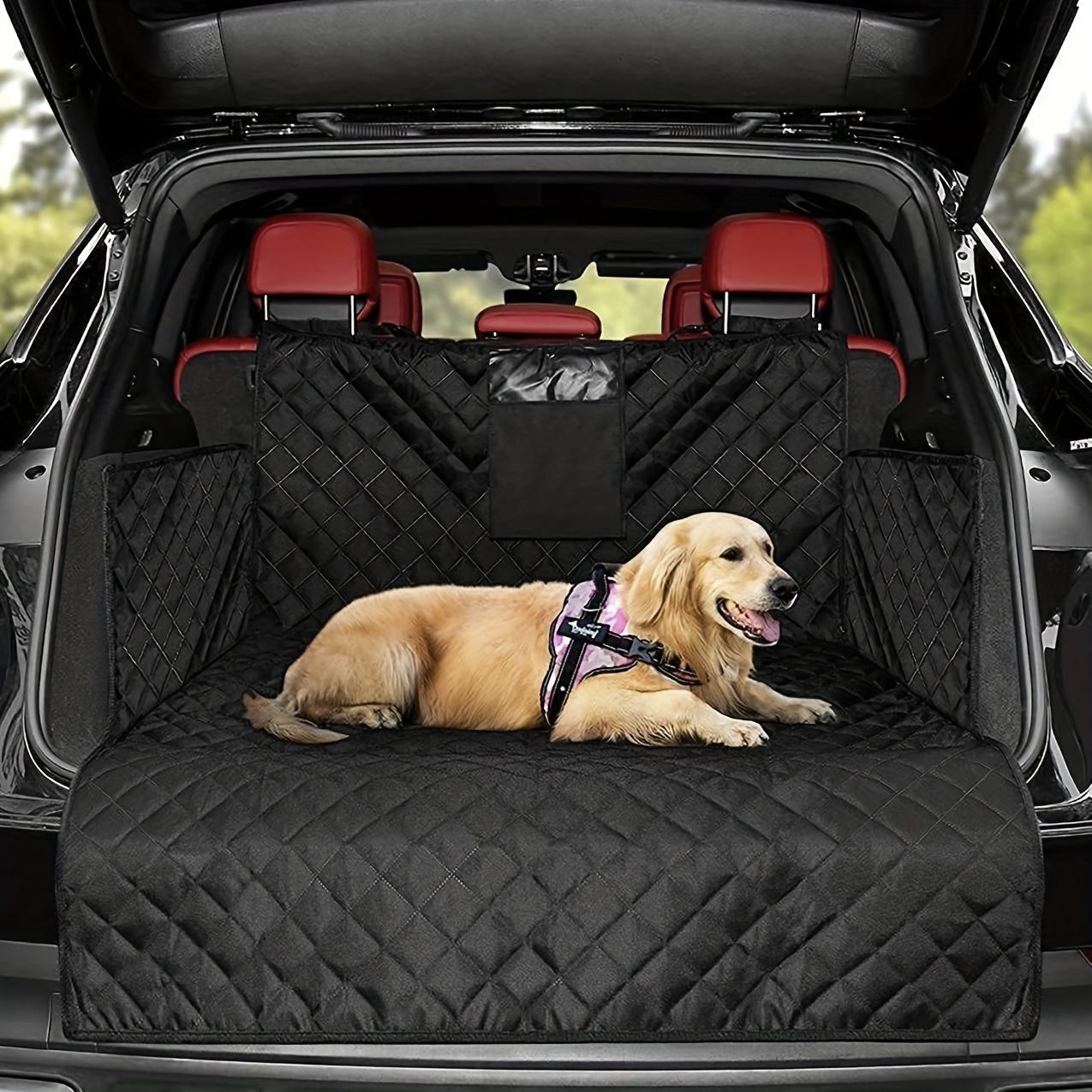 Hot Luxury Universal Size Rear Dog Cushion SUV Car Trunk Cargo Boot Protector - Delicate Leather