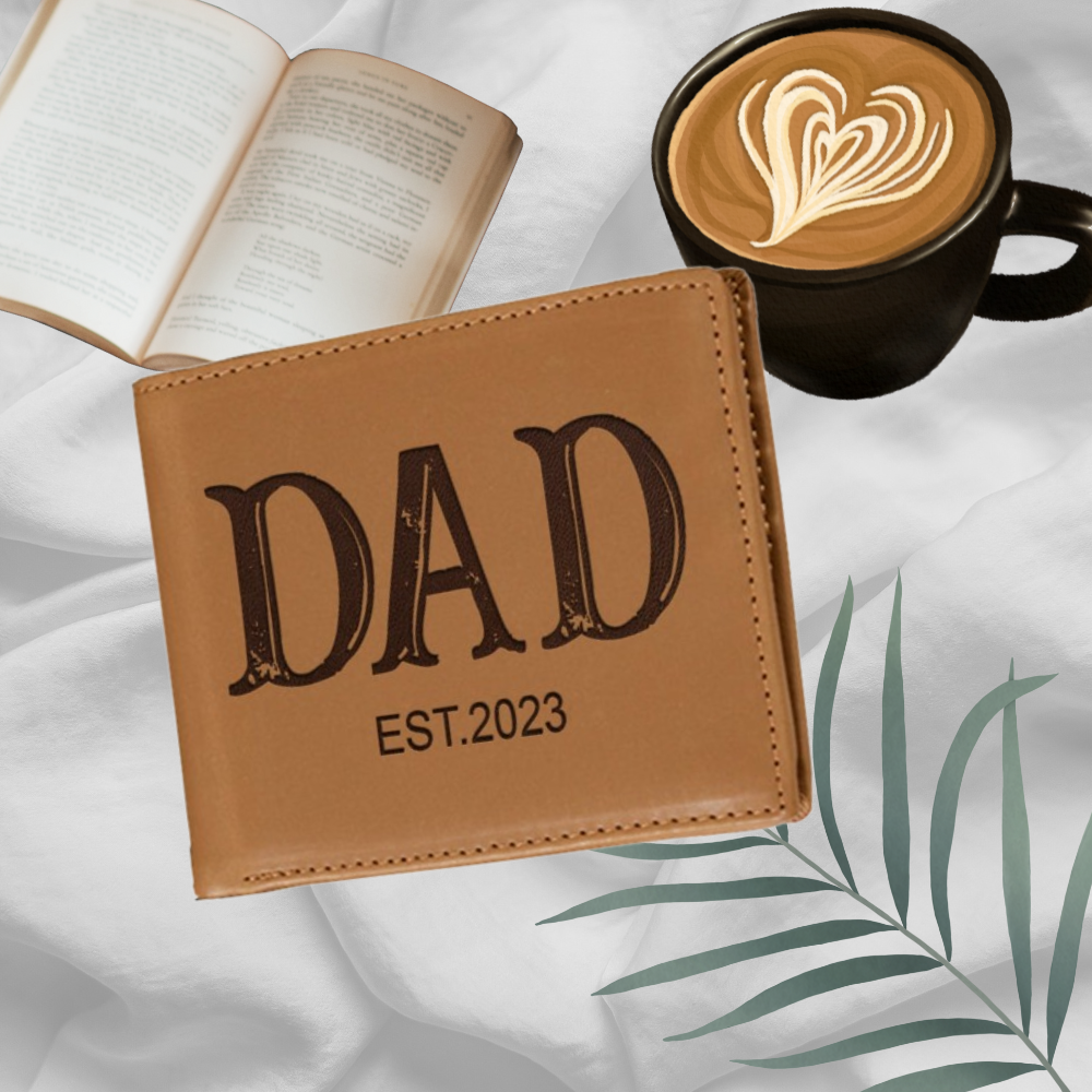 Personalized Wallet Men, Leather Wallet For Men, Custom Engraved Wallet, Personalized Gifts For Him, Fathers Day Gifts, Husband, Boyfriend, Dad - Delicate Leather