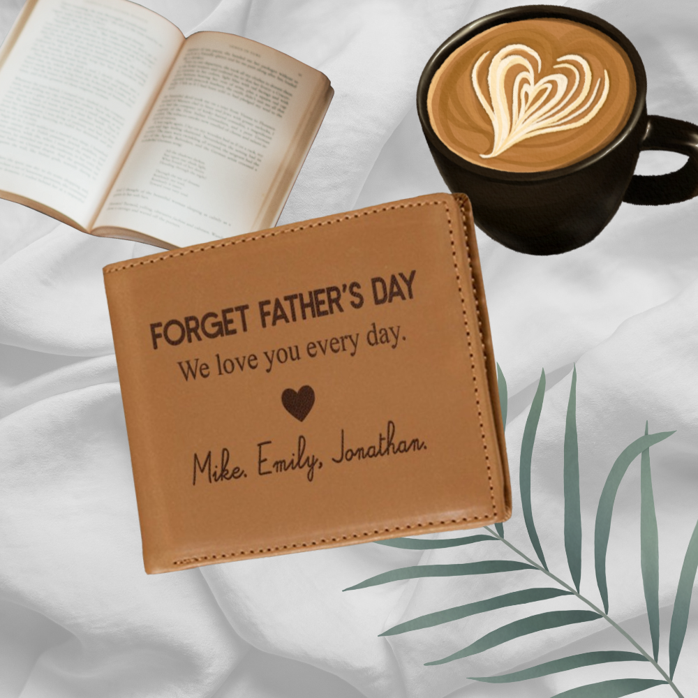 Personalized Wallet Men, Leather Wallet For Men, Custom  Engraved Wallet, Personalized Gifts For Him, Fathers Day Gifts, Husband, Boyfriend, Dad - Delicate Leather