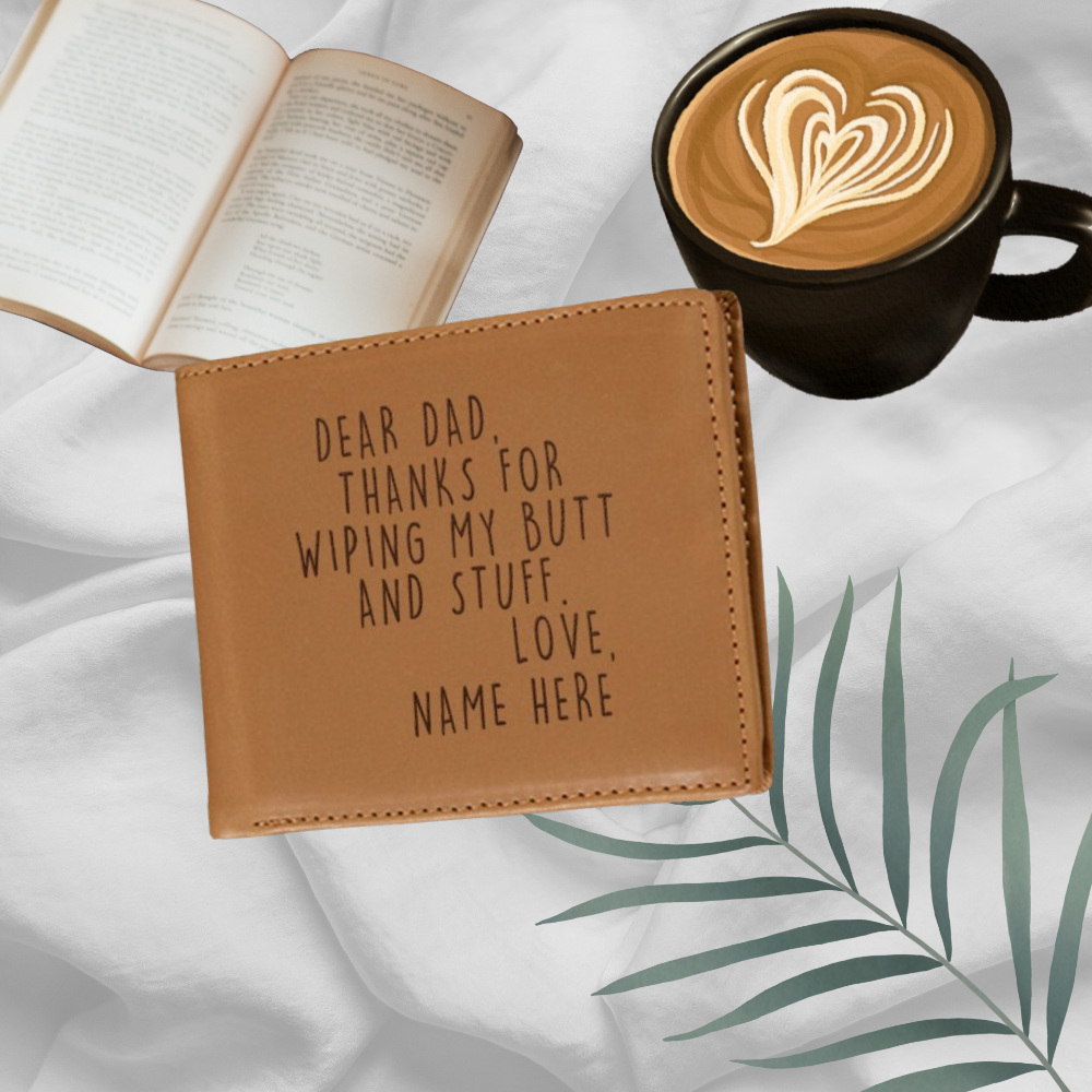 Personalized Wallet Men, Leather Wallet For Men, Custom  Engraved Wallet, Personalized Gifts For Him, Fathers Day Gifts, Husband, Boyfriend, Dad - Delicate Leather