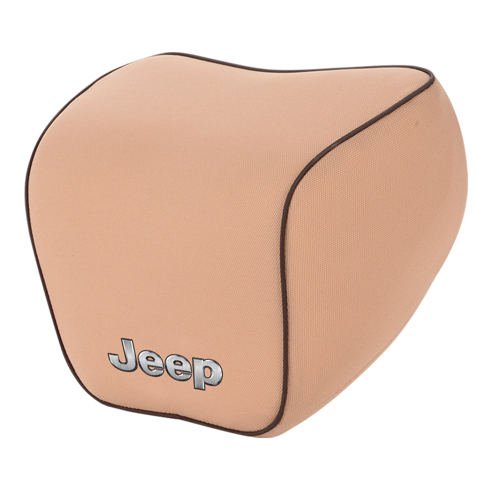 Lumbar Support Cushion for Car and Headrest Neck Pillow Kit, Custom For Cars, Ergonomically Design for Car Seat, Car Accessories JE13983 - Delicate Leather