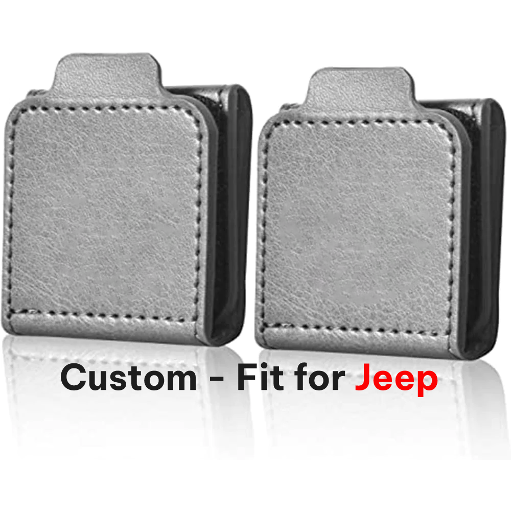 Seatbelt Adjuster, Custom-Fit For Jeep, Seat Belt Clip For Adults, Universal Comfort Shoulder Neck Strap Positioner Locking Clip Protector, Set of 2 DLJE246 - Delicate Leather