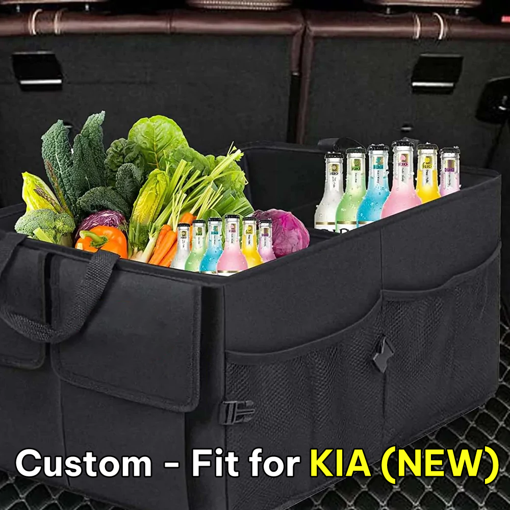 Car Trunk Organizer, Custom-Fit For Car, Foldable Car Trunk Storage Box, Storage Bag, Waterproof, Dust-proof, Stain-Resistant, Car Accessories DLUE229 - Delicate Leather