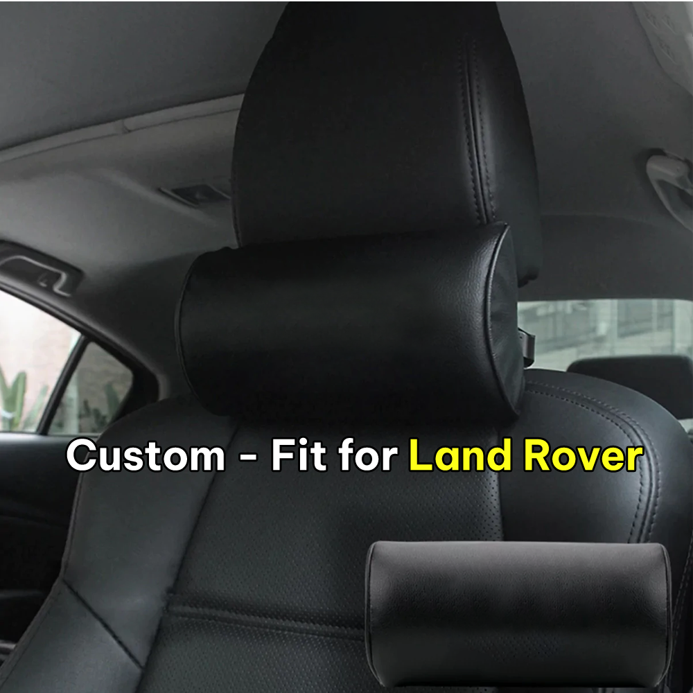 Neck Pillow, Custom-Fit For Land Rover, Car Seat Headrest Neck Rest Cushion for Driving Seat Auto Head Rest Neck Support DLLR244 - Delicate Leather