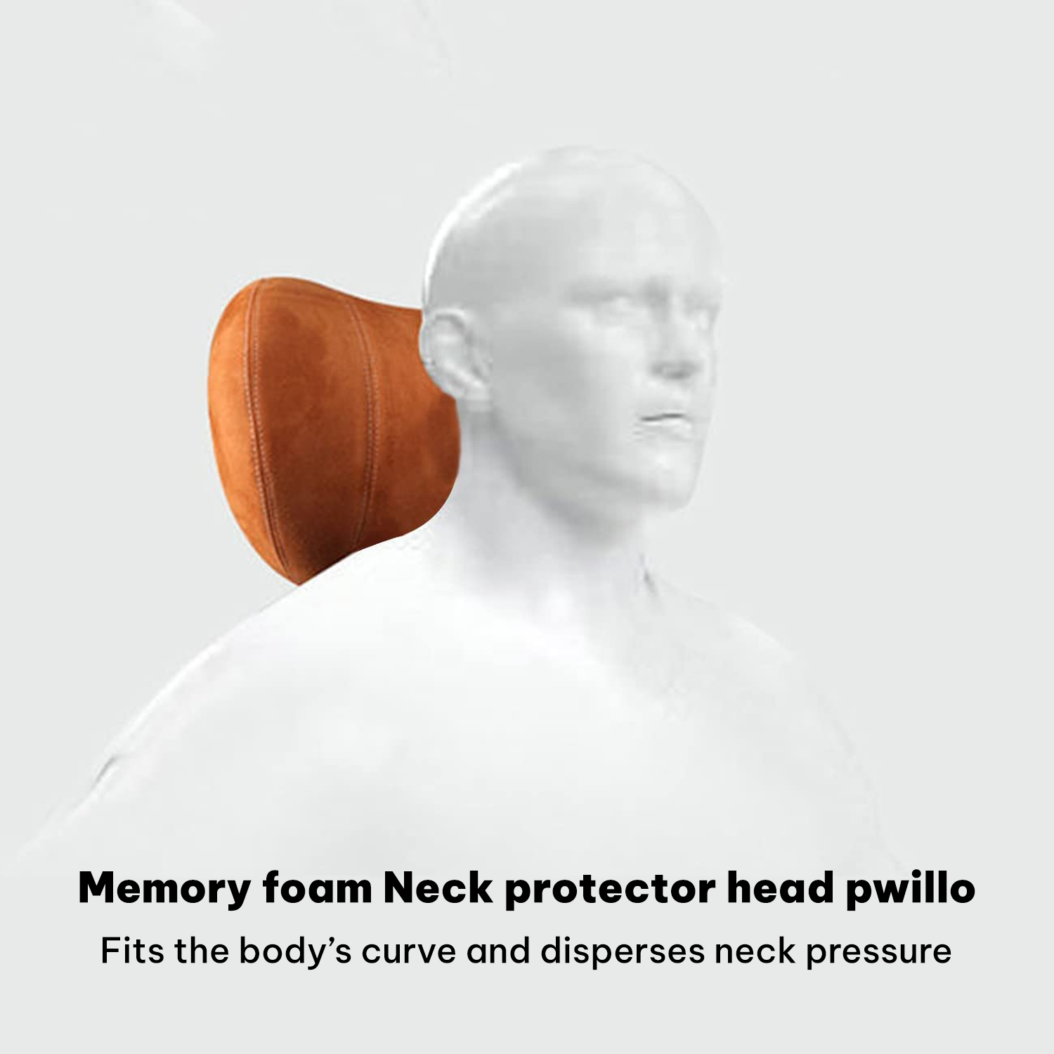 Car Headrest (2 PCS), Custom-Fit For Land Rover, Update Version Premium Memory Foam Car Neck Pillow DLLR227 - Delicate Leather