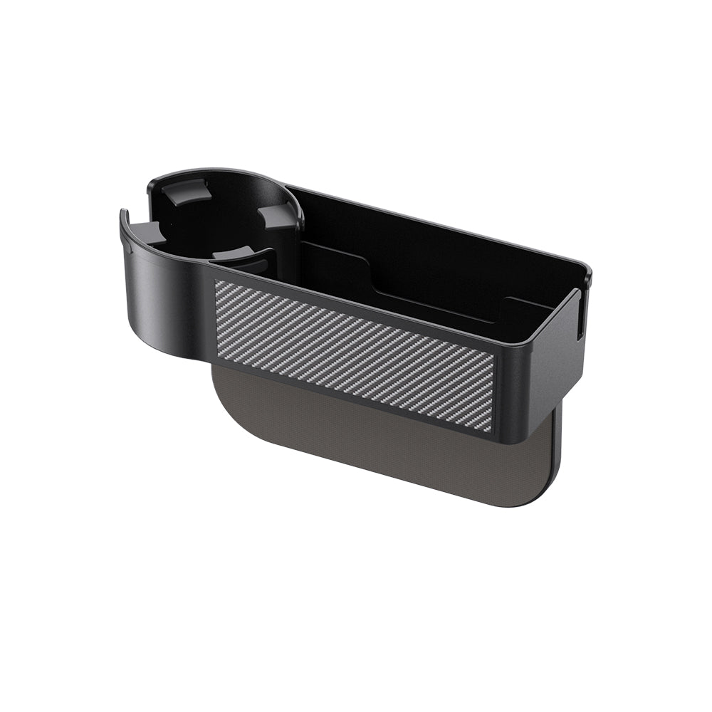 Car Accessories, Small Cup Holder & Multifunctional Detachable Seat Gap Filler - Organizer for Driver and Co-Driver Front Seats Custom For All Cars - Delicate Leather