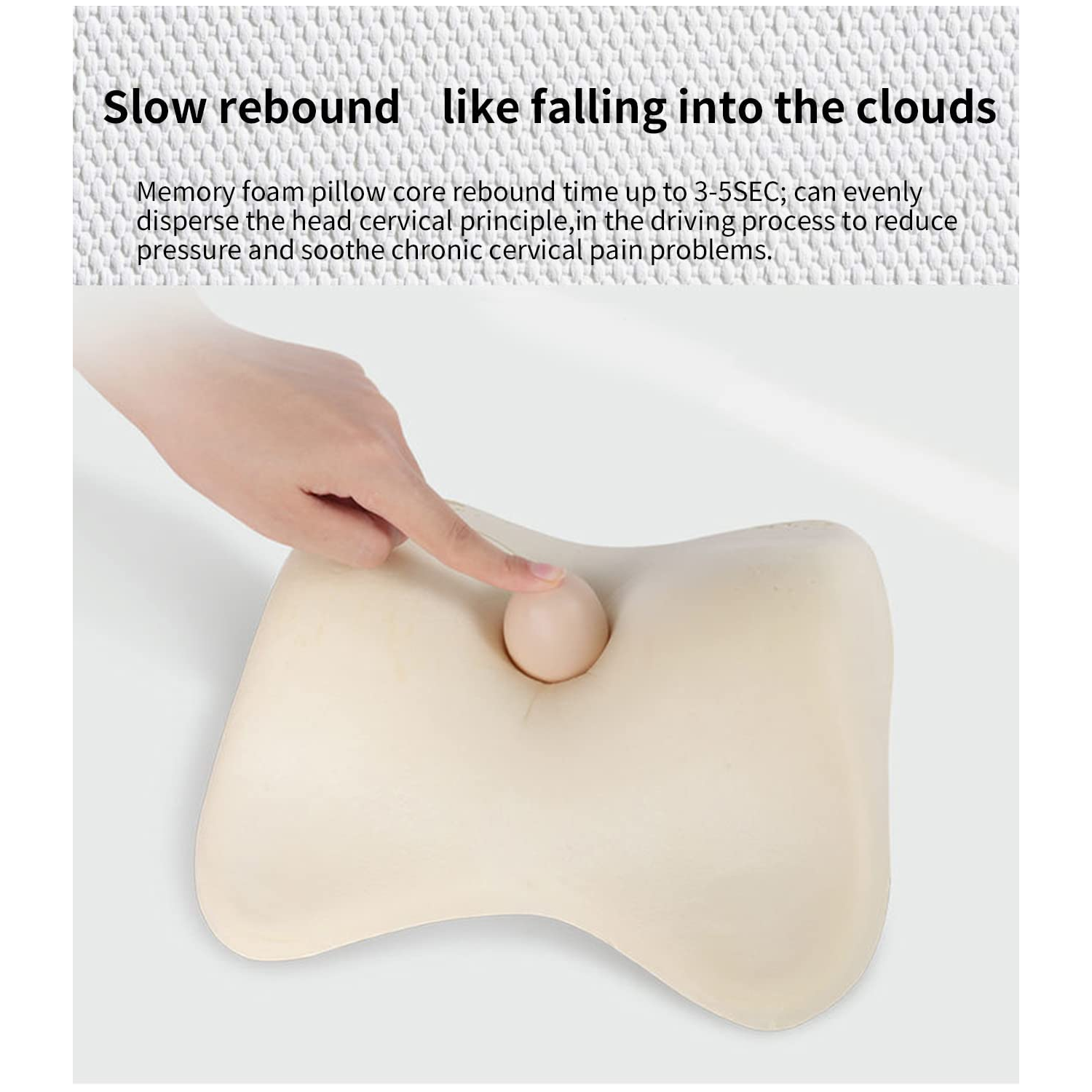 Car Headrest (2 PCS), Custom-Fit For Lexus, Update Version Premium Memory Foam Car Neck Pillow DLFJ227 - Delicate Leather