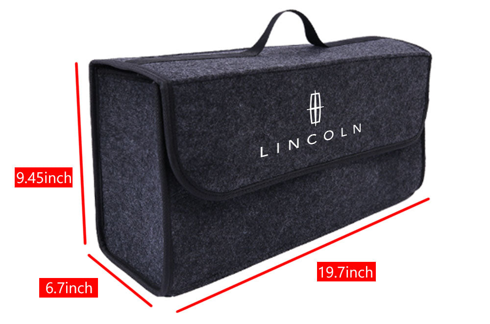 Soft Felt Car Bag Organizer Folding Car Storage Box Non Slip Fireproof Car Trunk Organizer, Custom For Your Cars, Car Accessories LI12990 - Delicate Leather