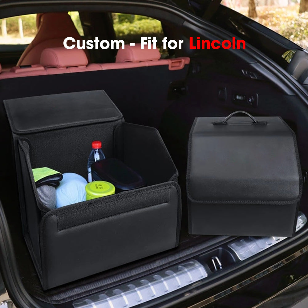 Foldable Trunk Storage Luggage Organizer Box, Custom-Fit For Car, SUV Trunk Organizer Van Cargo Carrier Caddy for Shopping, Camping Picnic, Home Garage DLLI241