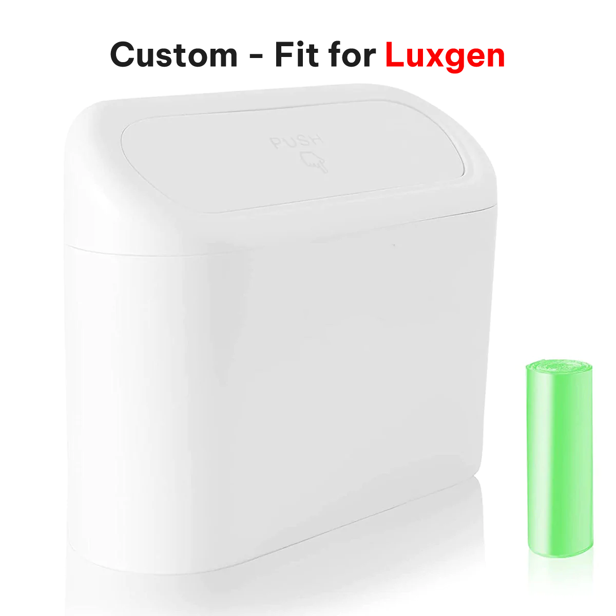 Delicate Leather Car Trash Can with Lid – Custom-Fit for Luxgen, Mini Waterproof Garbage Bin with Trash Bags, Cute Car Organizer for Storage & Waste - Delicate Leather