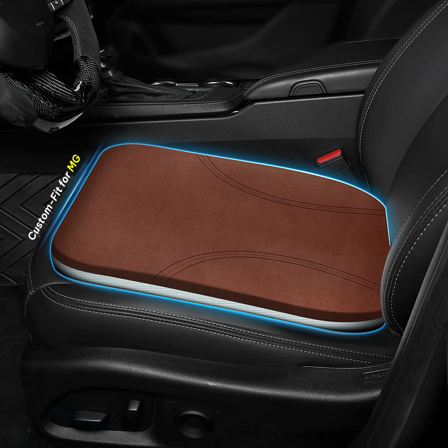 Car Seat Cushion, Custom Fit For MG, Car Memory Foam Seat Cushion, Heightening Seat Cushion, Seat Cushion for Car and Office Chair DLMC224 - Delicate Leather