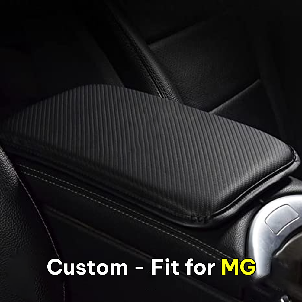 Center Console Pad, Custom-Fit For Car, Carbon Fiber PU Leather Auto Armrest Cover Protector, Waterproof Car Armrest Seat Box Cover DLMC248 - Delicate Leather