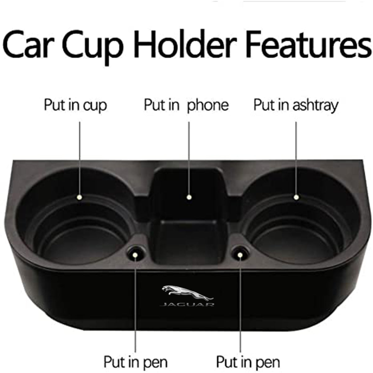 Cup Holder Portable Multifunction Vehicle Seat Cup Cell Phone Drinks Holder Box Car Interior Organizer, Custom For Your Cars, Car Accessories JG11995 - Delicate Leather