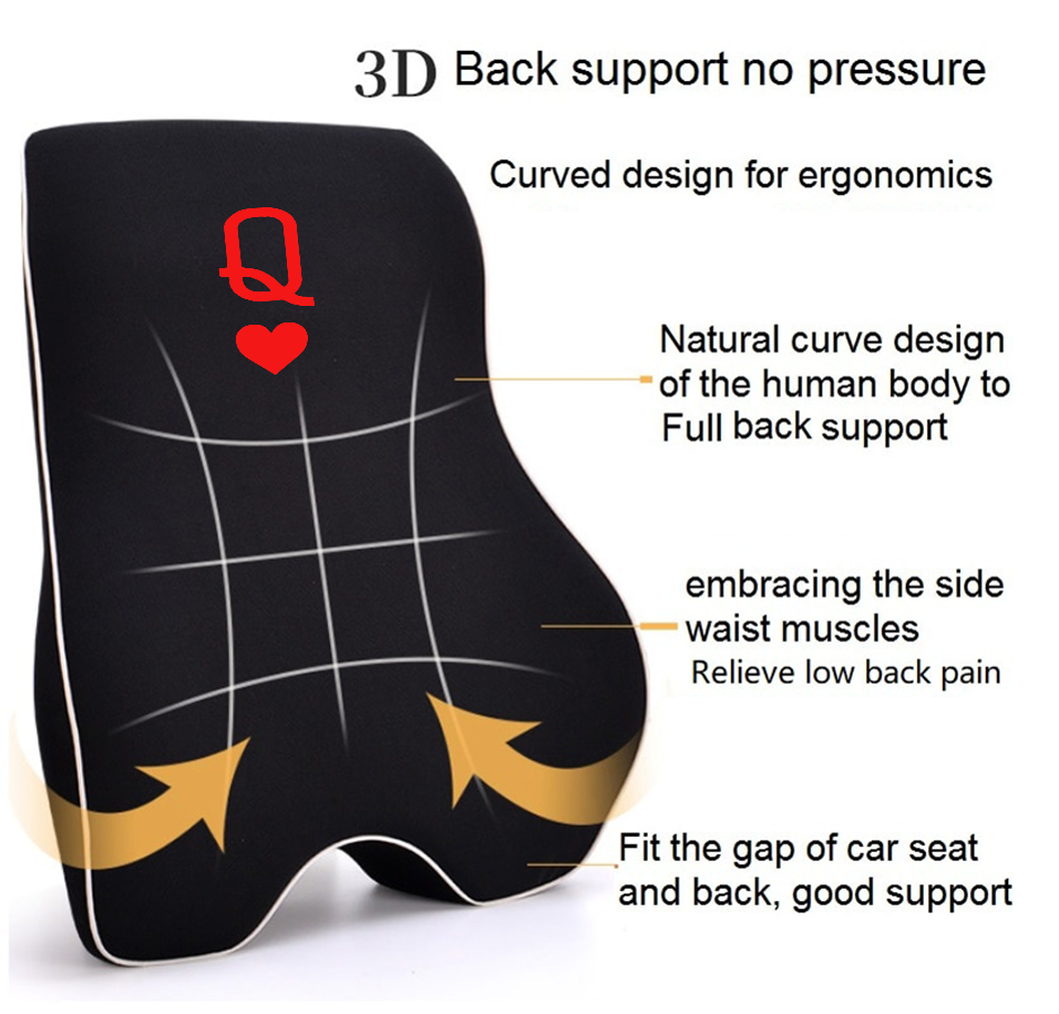 Personalized Gift Custom Name Lumbar Support Cushion for Car and Headrest Neck Pillow Kit, Anniversary Couple Gift Personalized, Happy Anniversary, Valentines Day Gift Romantic, Valentines Gift For Husband, Car Accessories 02 - Delicate Leather