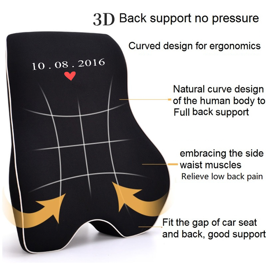 Personalized Anniversary Lumbar Support Cushion for Car and Headrest Neck Pillow Kit, Personalized Gift Custom Name, Anniversary Couple Gift Personalized, Happy Anniversary, Valentines Day Gift Romantic, Valentines Gift For Husband, Car Accessories 05 - Delicate Leather