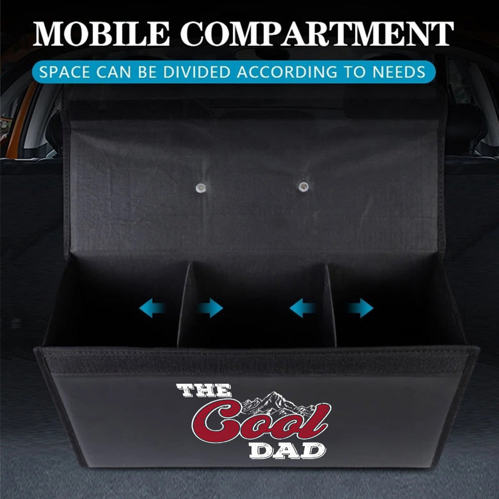 The Cool Dad Foldable Trunk Storage Luggage Organizer Box, Custom-Fit For Car, SUV Trunk Organizer Van Cargo Carrier Caddy for Shopping, Camping Picnic, Home Garage, Gift for Daddy 20 - Delicate Leather