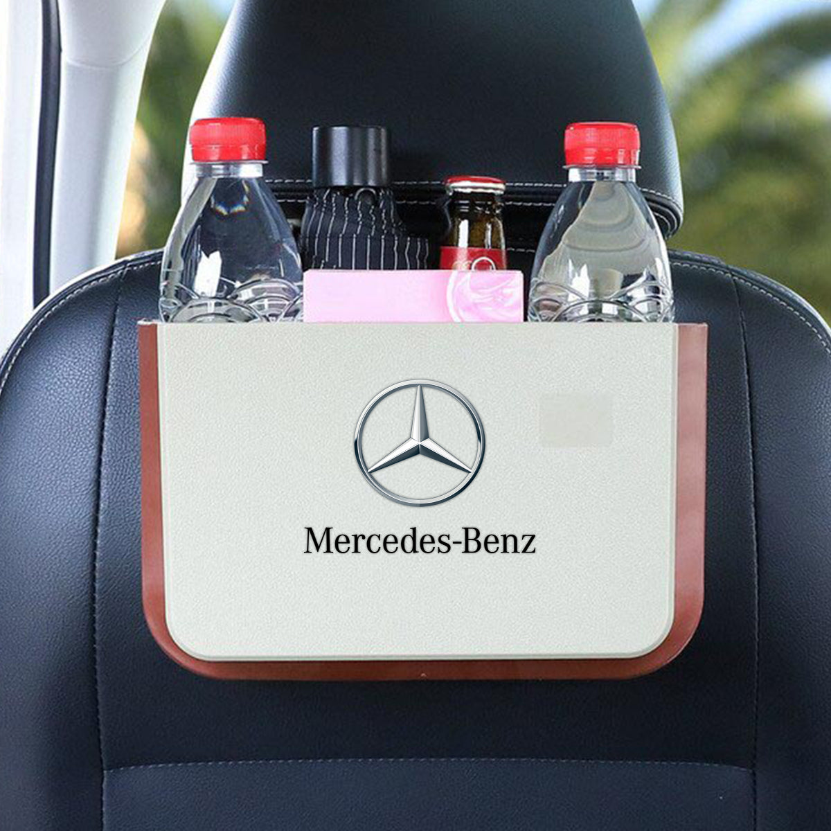 Hanging Waterproof Car Trash can-Foldable, Custom For Your Cars, Waterproof, and Equipped with Cup Holders and Trays. Multi-Purpose, Car Accessories MB11992