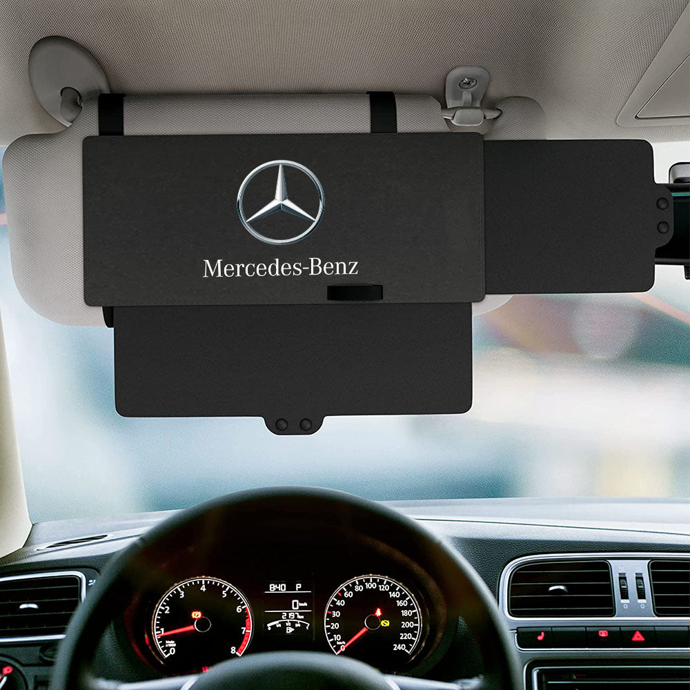 Polarized Sun Visor Sunshade Extender for Car with Polycarbonate Lens, Custom For Your Cars, Anti-Glare Car Sun Visor Protects from Sun Glare, Snow Blindness, UV Rays, Universal for Cars, SUVs MB13999 - Delicate Leather