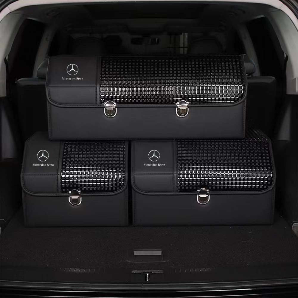 Organizer for Trunk Box Storage, Car Accessories Interior Vehicle Supplies Accessories for the Car - TBS - MB - Delicate Leather
