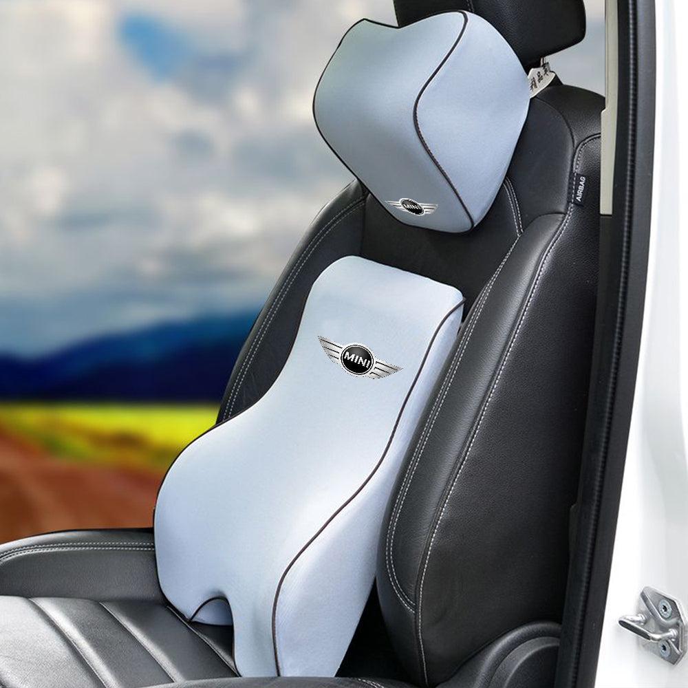 Lumbar Support Cushion for Car and Headrest Neck Pillow Kit, Custom For Cars, Ergonomically Design for Car Seat, Car Accessories MC13983