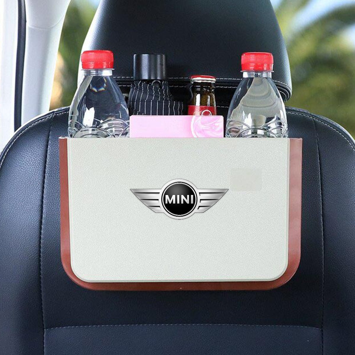 Hanging Waterproof Car Trash can-Foldable, Custom For Your Cars, Waterproof, and Equipped with Cup Holders and Trays. Multi-Purpose, Car Accessories MC11992