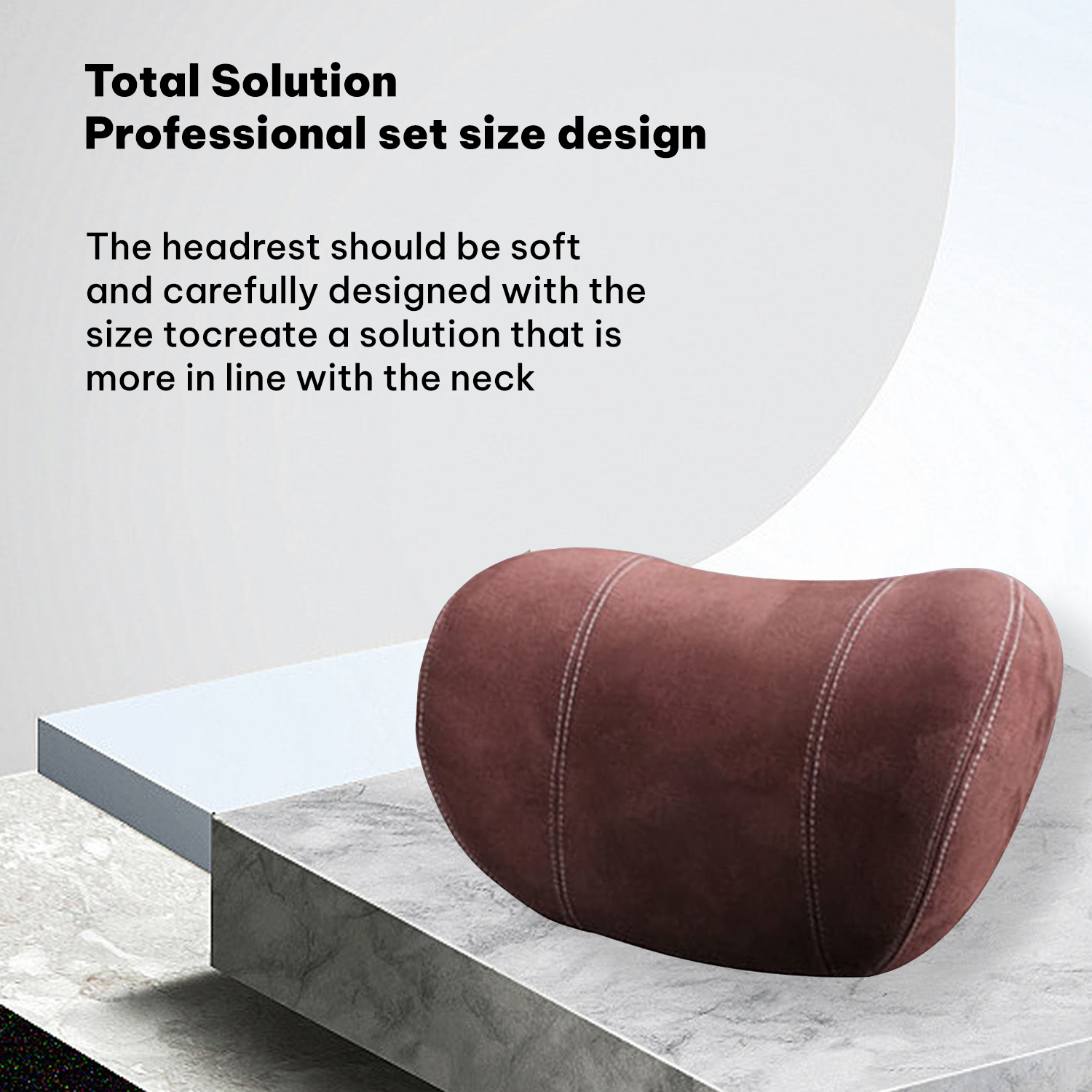 Car Headrest (2 PCS), Custom-Fit For Mini Cooper, Update Version Premium Memory Foam Car Neck Pillow DLMT227 - Delicate Leather