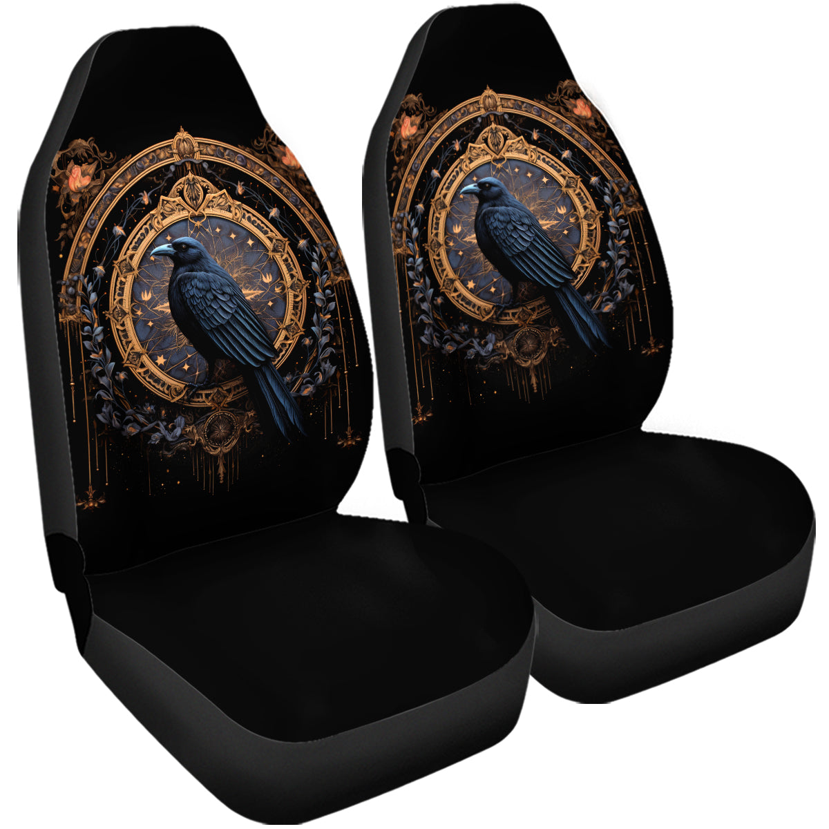 Birds Flowers Tree Branches Set Of Two Front Car Seat Covers, Seat Covers For Women, Seat Cover Vehicle, Car Seat Protector, Car Decor Gift,Bird And Flower 3 - Delicate Leather