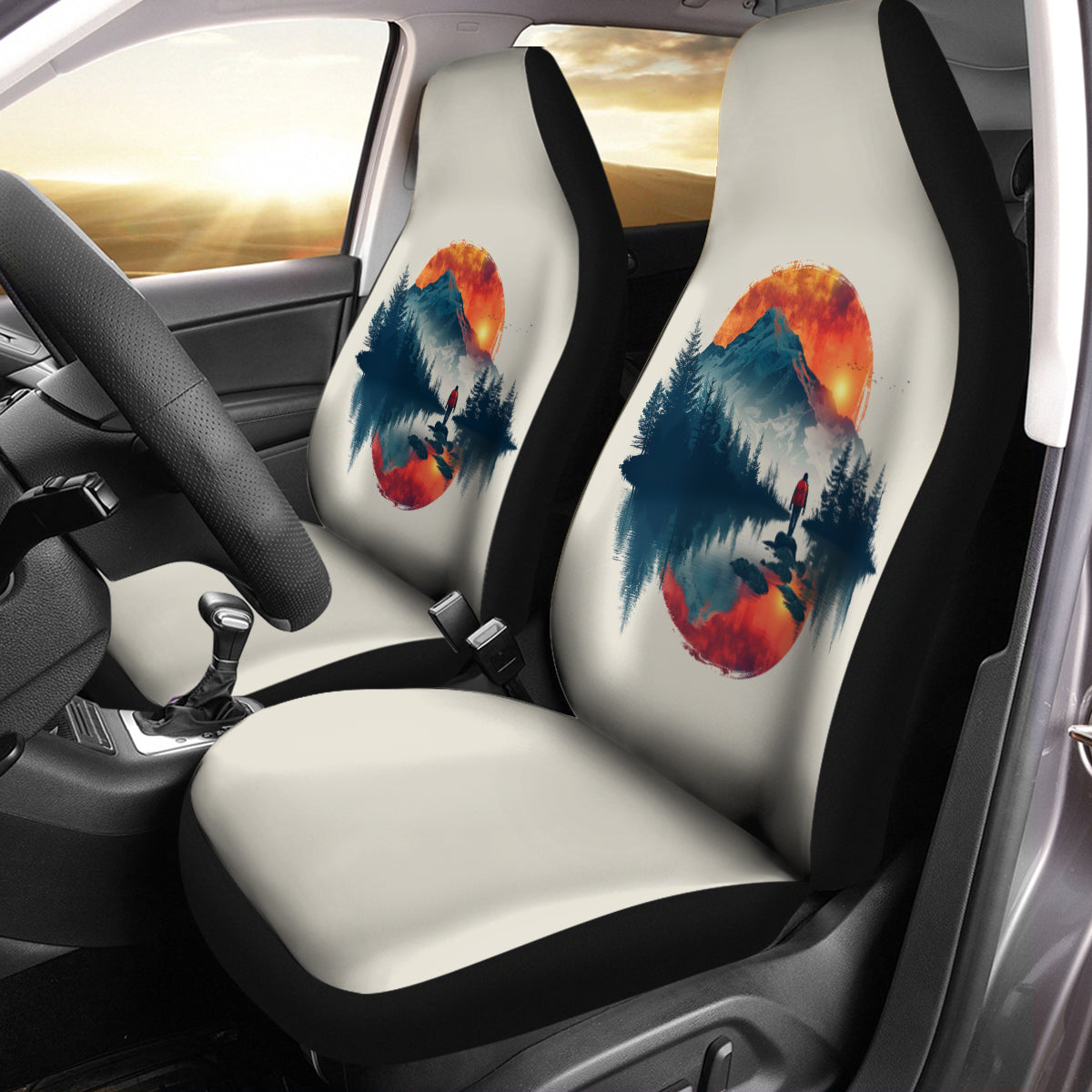 Hiking Car Seat Covers, Gift for Hiker, Car Seat Covers for Hiker, Present for Hiking lover, Trail Walker, Mountain Walker, Hiking 07 - Delicate Leather
