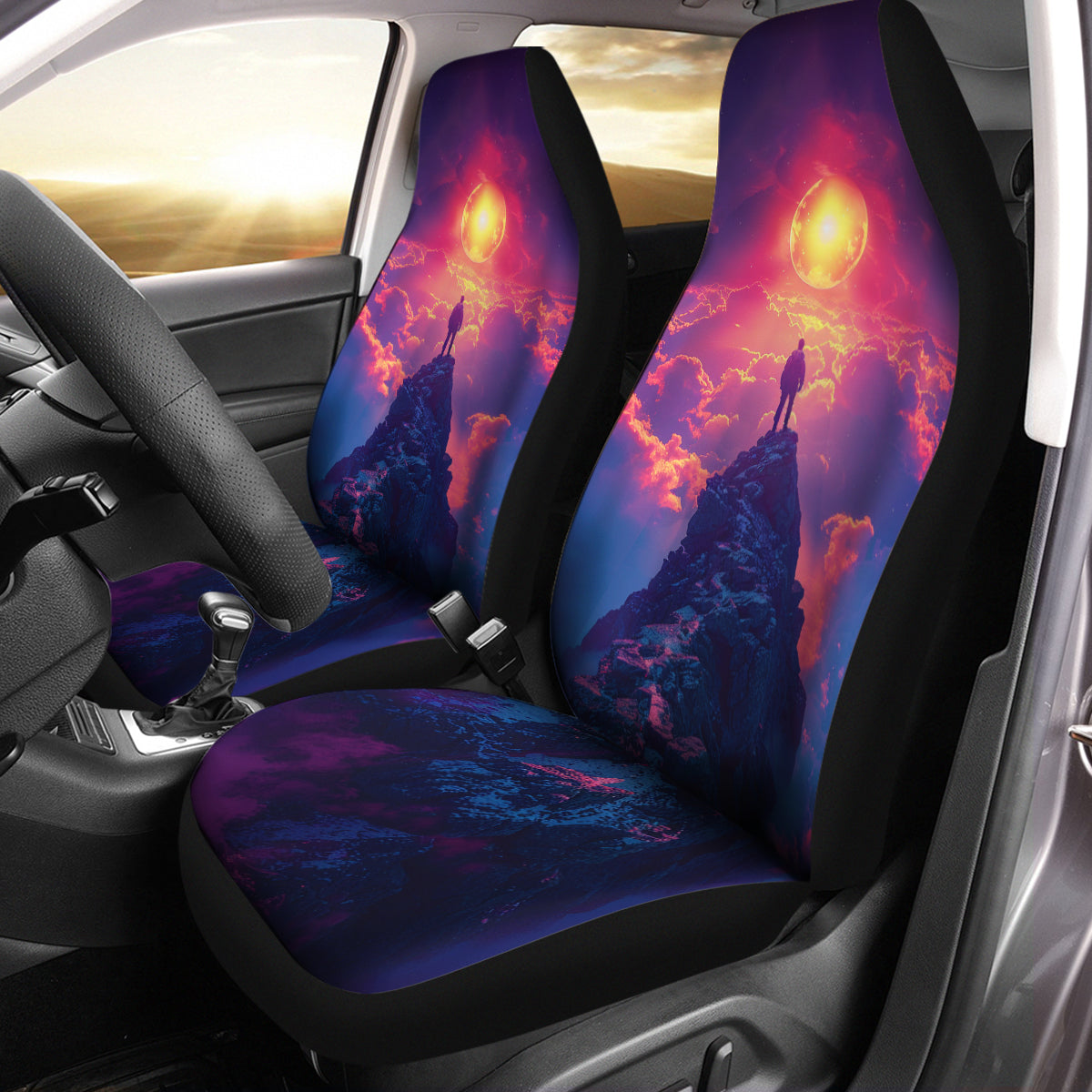 Hiking Car Seat Covers, Gift for Hiker, Car Seat Covers for Hiker, Present for Hiking lover, Trail Walker, Mountain Walker, Hiking 04 - Delicate Leather