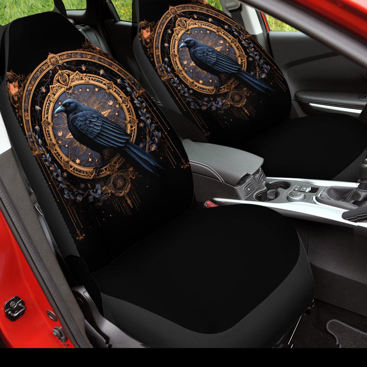 Birds Flowers Tree Branches Set Of Two Front Car Seat Covers, Seat Covers For Women, Seat Cover Vehicle, Car Seat Protector, Car Decor Gift,Bird And Flower 3 - Delicate Leather