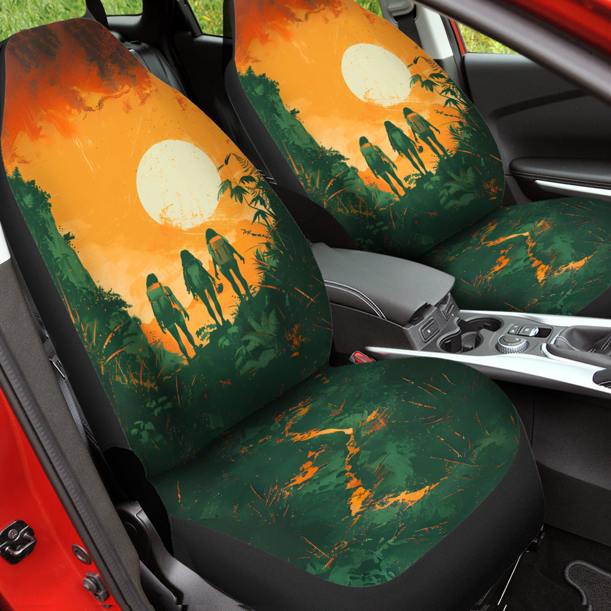 Hiking Car Seat Covers, Gift for Hiker, Car Seat Covers for Hiker, Present for Hiking lover, Trail Walker, Mountain Walker, Hiking 08