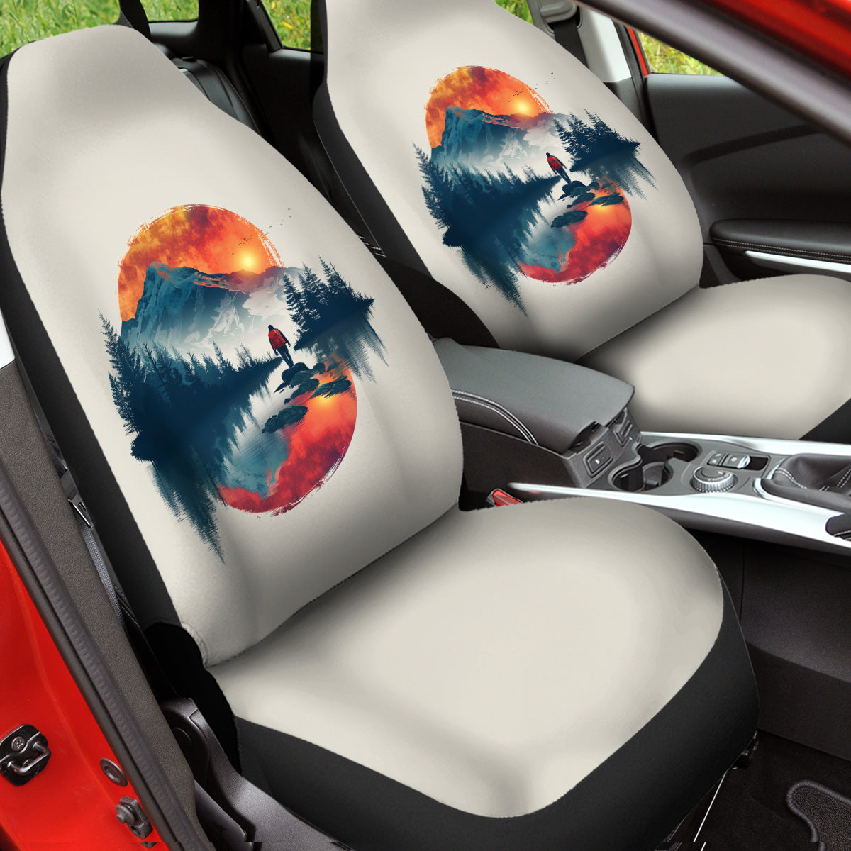 Hiking Car Seat Covers, Gift for Hiker, Car Seat Covers for Hiker, Present for Hiking lover, Trail Walker, Mountain Walker, Hiking 07