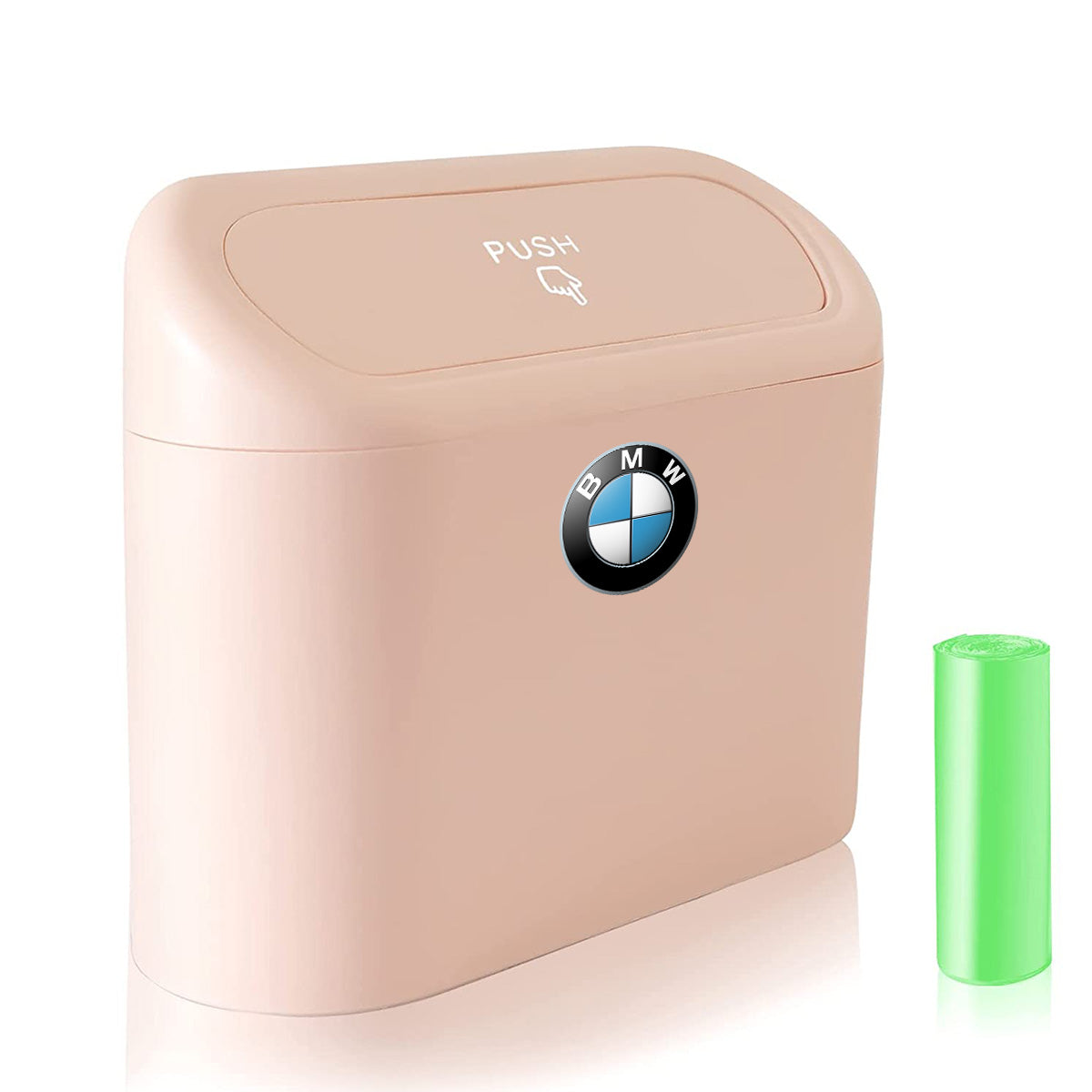 Car Trash Can, Custom For Cars, Mini Car Accessories with Lid and Trash Bag, Cute Car Organizer Bin, Small Garbage Can for Storage and Organization, Car Accessories KX11996 - Delicate Leather