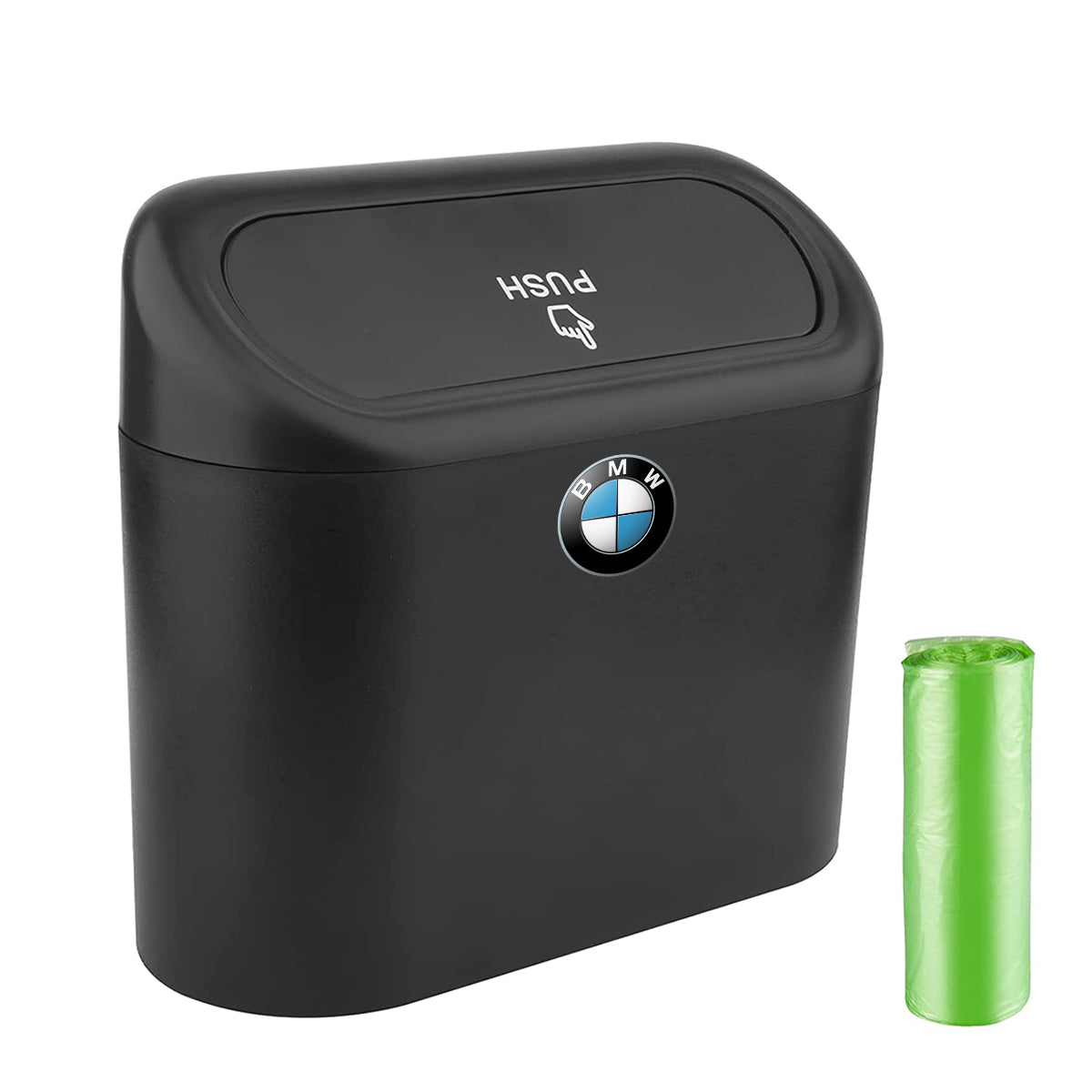 Car Trash Can, Custom For Cars, Mini Car Accessories with Lid and Trash Bag, Cute Car Organizer Bin, Small Garbage Can for Storage and Organization, Car Accessories KX11996 - Delicate Leather