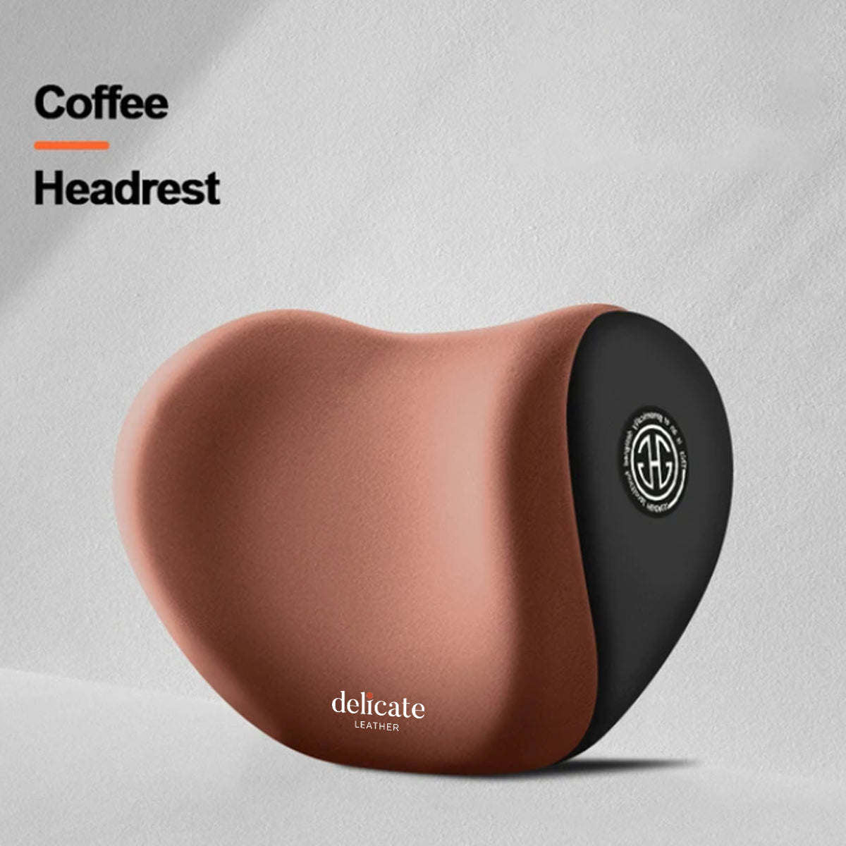 Delicate Leather Neck Pillow, Memory Foam Cervical Car Seat Headrest Neck Rest Cushion for Driving Seat Auto Head Rest Neck Support - Delicate Leather