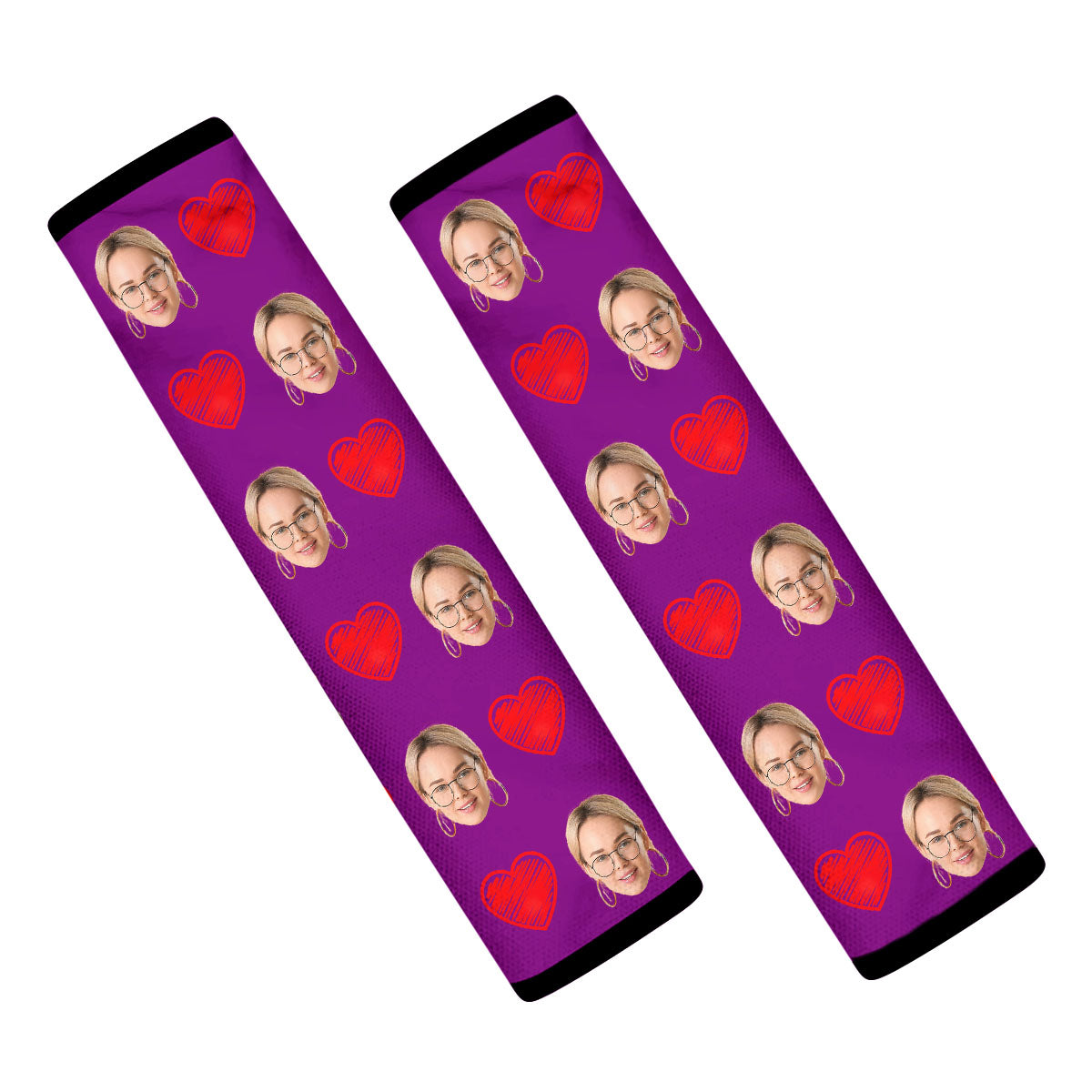 Customized Photo Seat Belt Covers (2PCS) ,Custom Seat Belt Covers with Picture Microfiber Leather Seat Belt Shoulder Pads for More Comfortable Driving, 05 - Delicate Leather