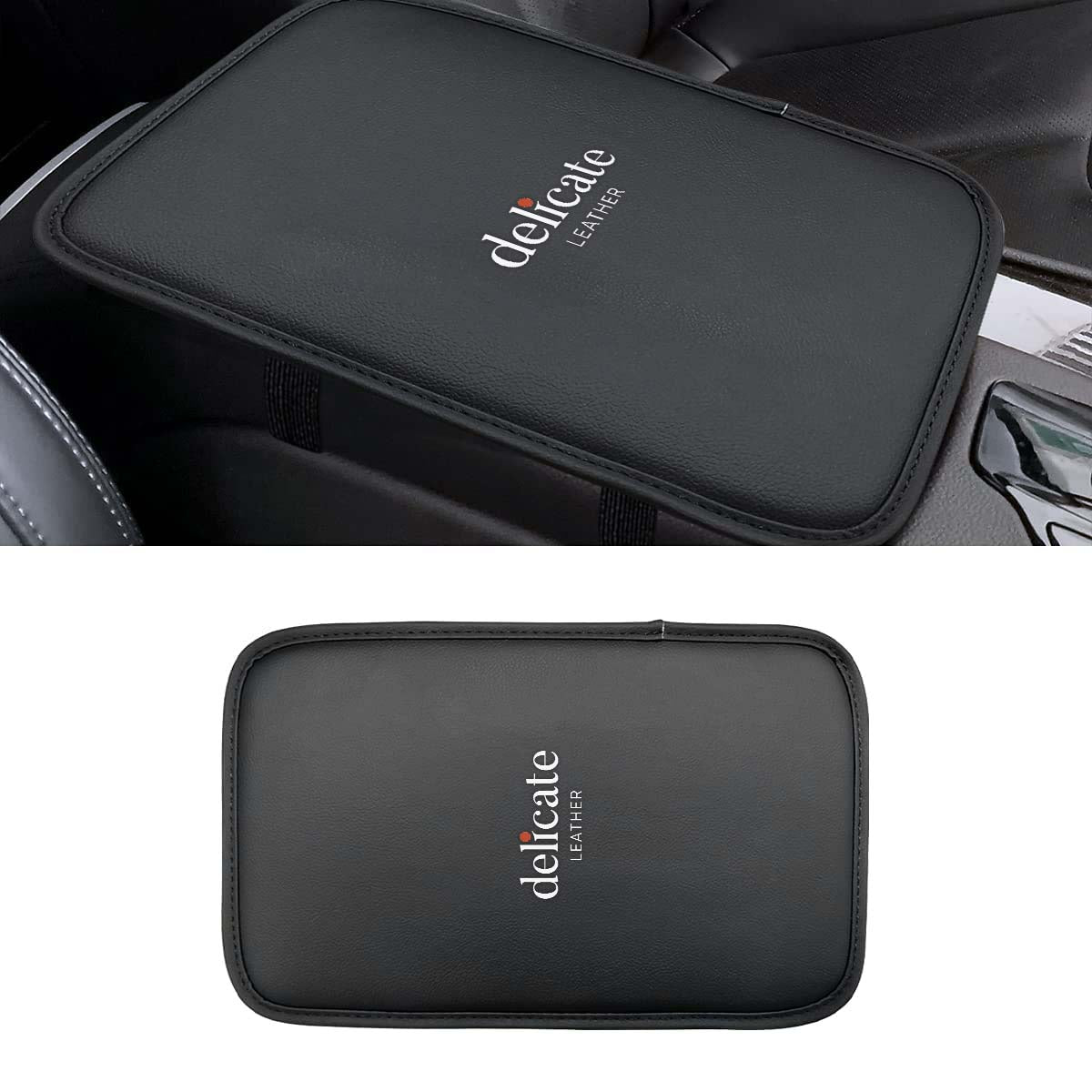 Leather Center Console Cushion Pad, Custom For Your Cars, Waterproof Armrest Seat Box Cover Fit, Car Interior Protection Accessories, Car Accessories CH13991 - Delicate Leather