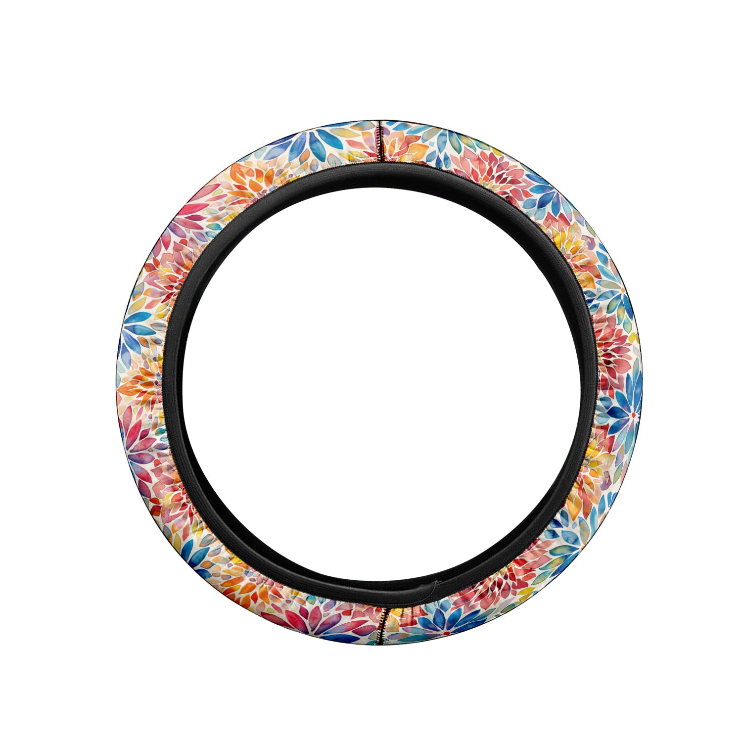 Mandala  Boho Car Steering Wheel Cover Update Version, Forest Botanical Custom-Fit for Car, Premium Leather Car Steering Wheel Cover , Car Accessories, Boho 05 - Delicate Leather