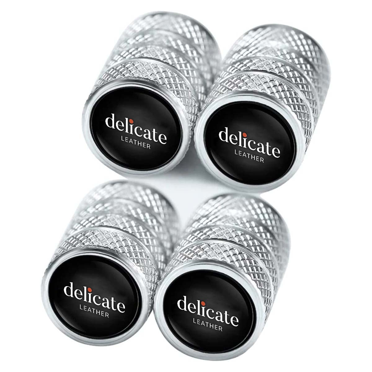 4pcs Car Tire Dust Caps Car Tire Air Caps, Alloy Metal Car Tire Valve Caps for Anti-Corrosion Leak-Proof Screw-on Easy Grip Silver - Delicate Leather